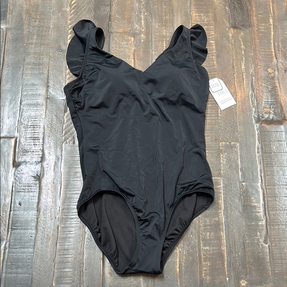 Time And Tru Ruffled One-Piece Bathing Suit - Picture 3 of 6